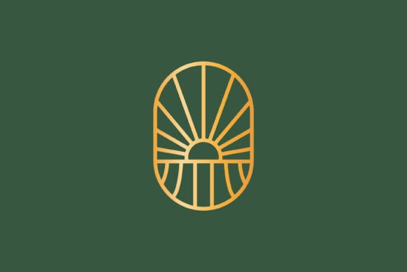 Abstract Dawn Logo Linear Gold Brand β A Graphic Design Asset for Modern Local Businesses