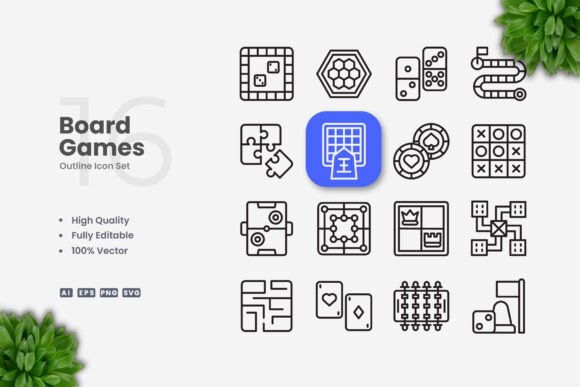 Board Games Icons: Graphics and Icons for Playful Branding