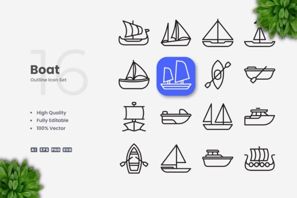 Boat Icons Graphics Review for Crafters