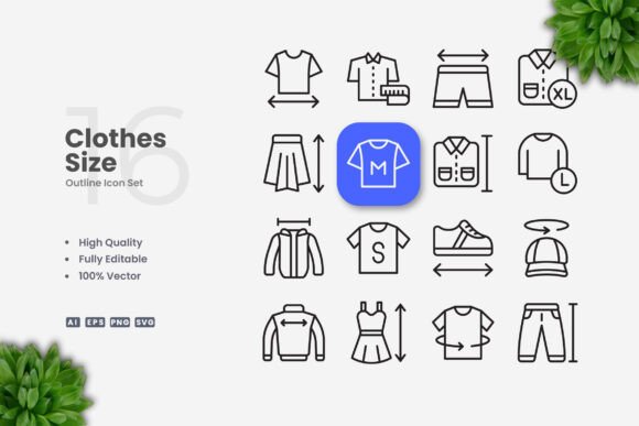 Clothes Size Icons Graphics Review