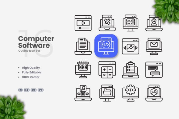 Computer Software Icons: Graphics for Modern Publishing