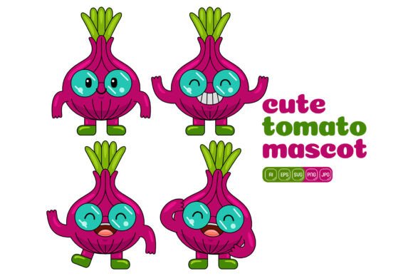 Cute Onion Mascot Vector Pack 02: A Versatile Graphic Design Asset for Bloggers and Publishers