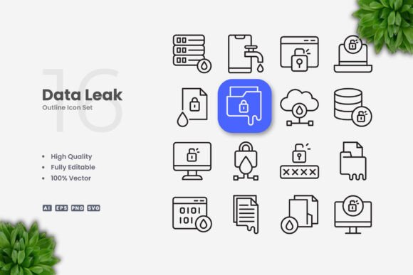 Data Leak Graphics and Icons Review