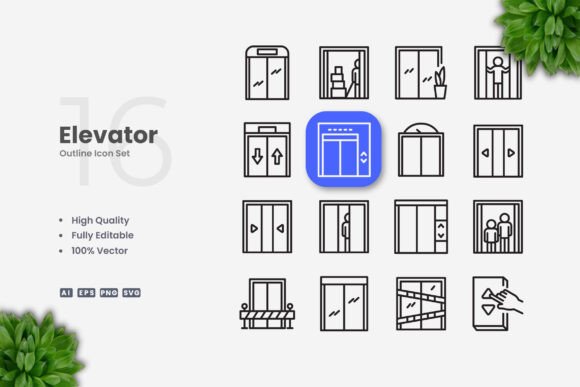Elevator Icons Graphics Review