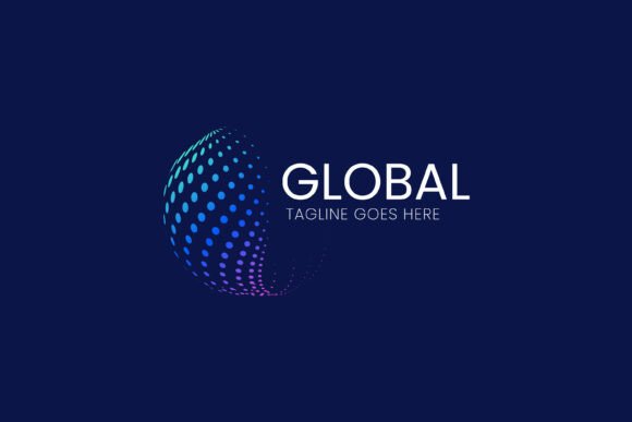 Global Software App Business Logo: A Modern Graphic Design Asset for Branding