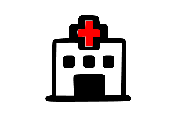 Medical Hospital Building Graphics for Polished Content Publishing