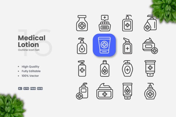 Medical Lotion Outline Icons: A Designer’s Perspective on Real-World Use